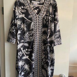 Black Floral Shift Dress